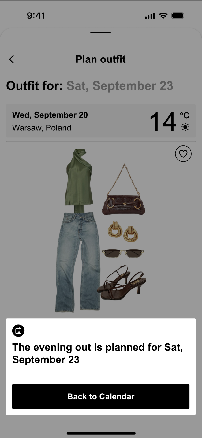 Event outfit planning